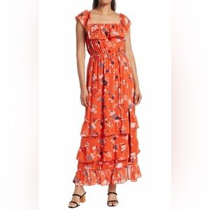 DR2 orange floral dress
